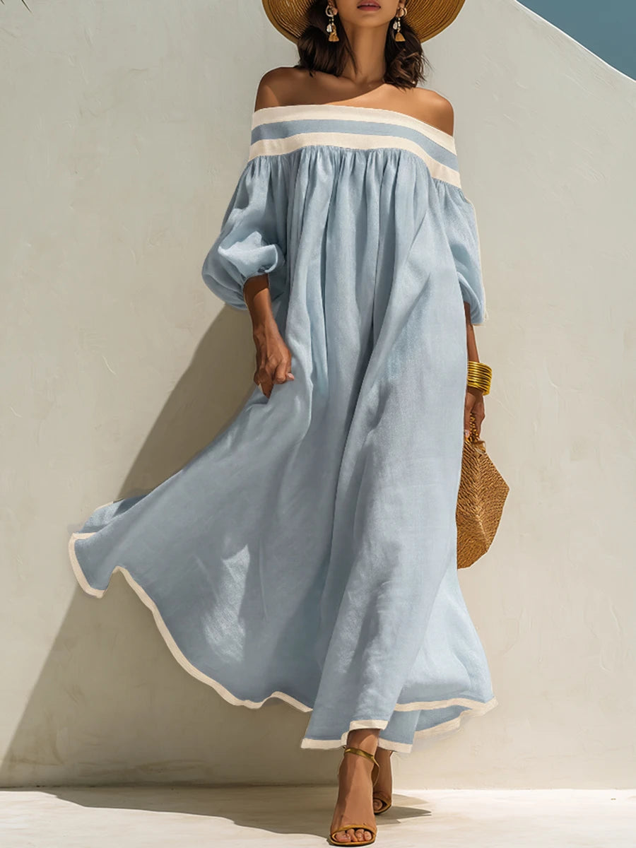 Lena · Vestido Maxi de Lino Elegante