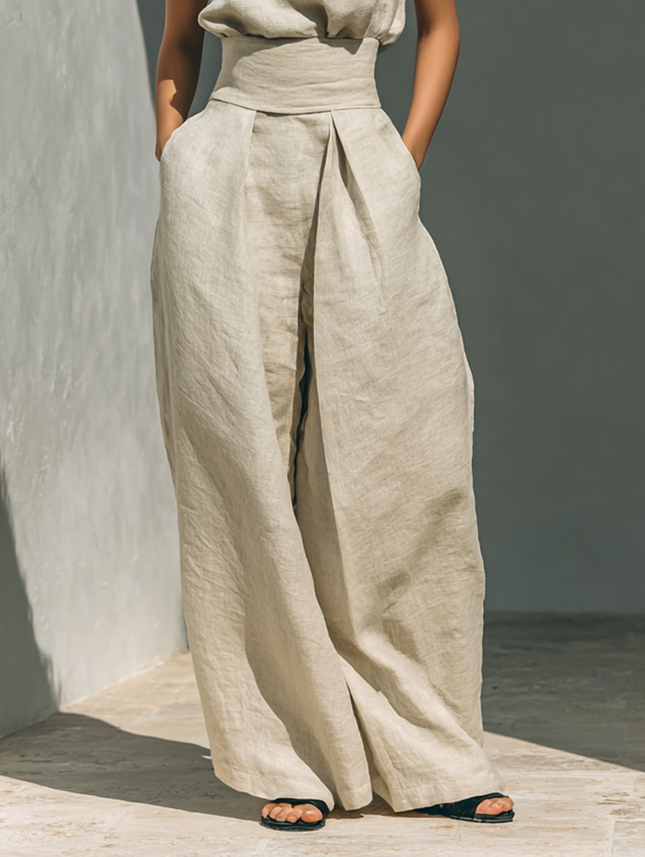 Conjunto Minimalista de Algodón y Lino