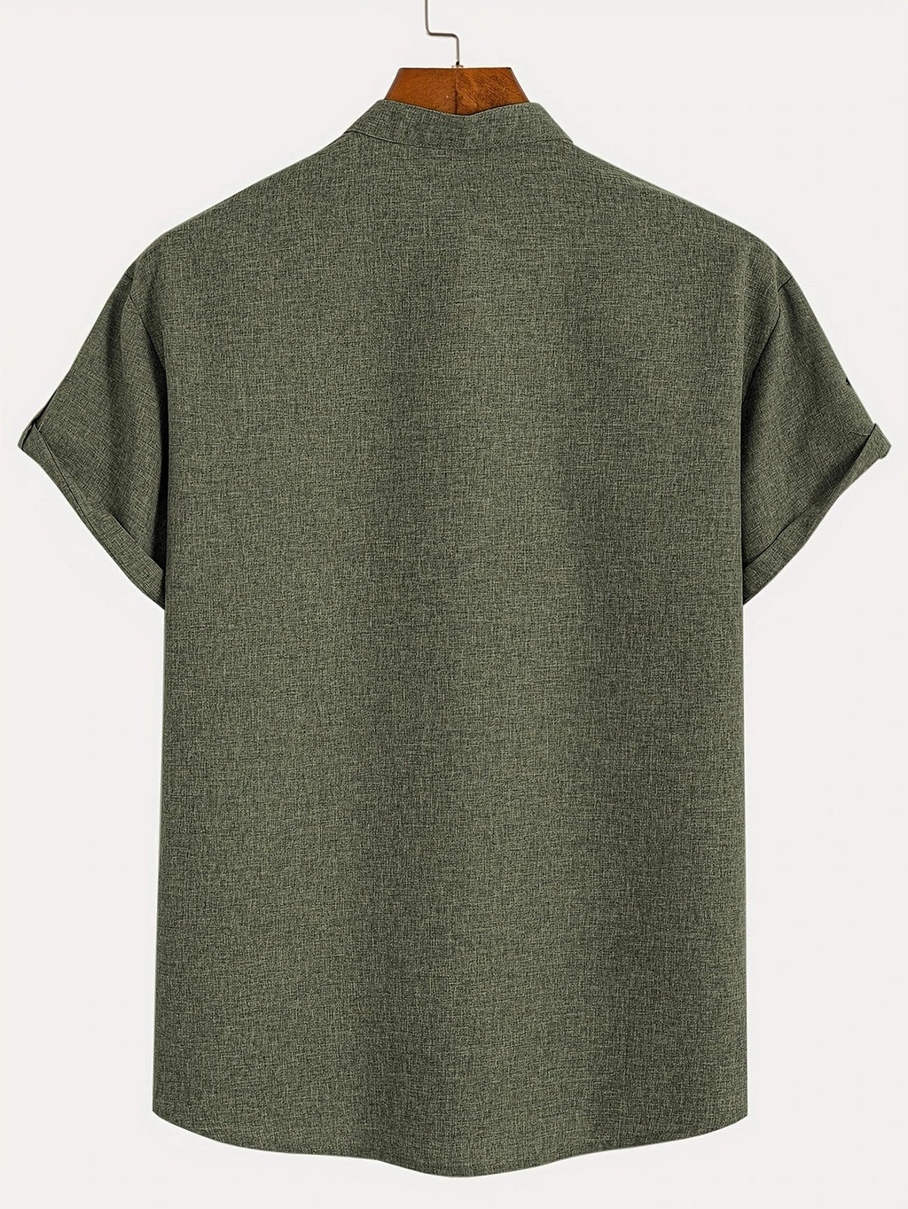 Adrián | Camisa elegante de manga corta con cuello mao