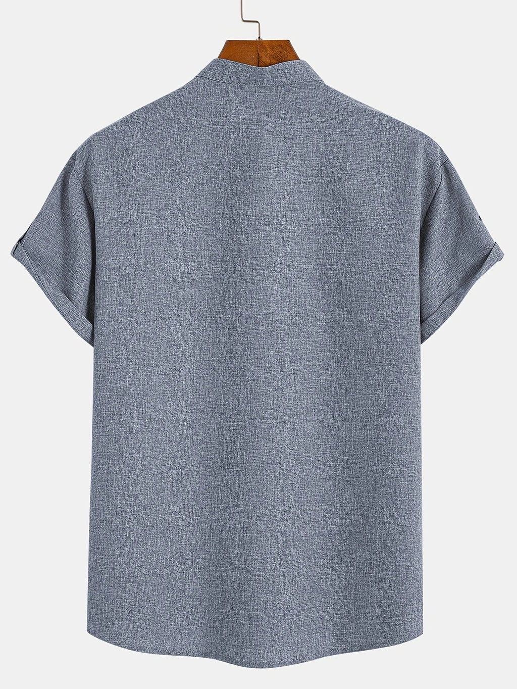 Adrián | Camisa elegante de manga corta con cuello mao