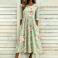 Liora · Vestido Midi Floral Bolsillos
