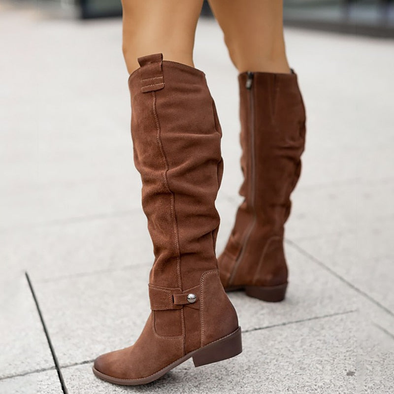 Zavira | Elegantes y cálidas botas de ante para mujer