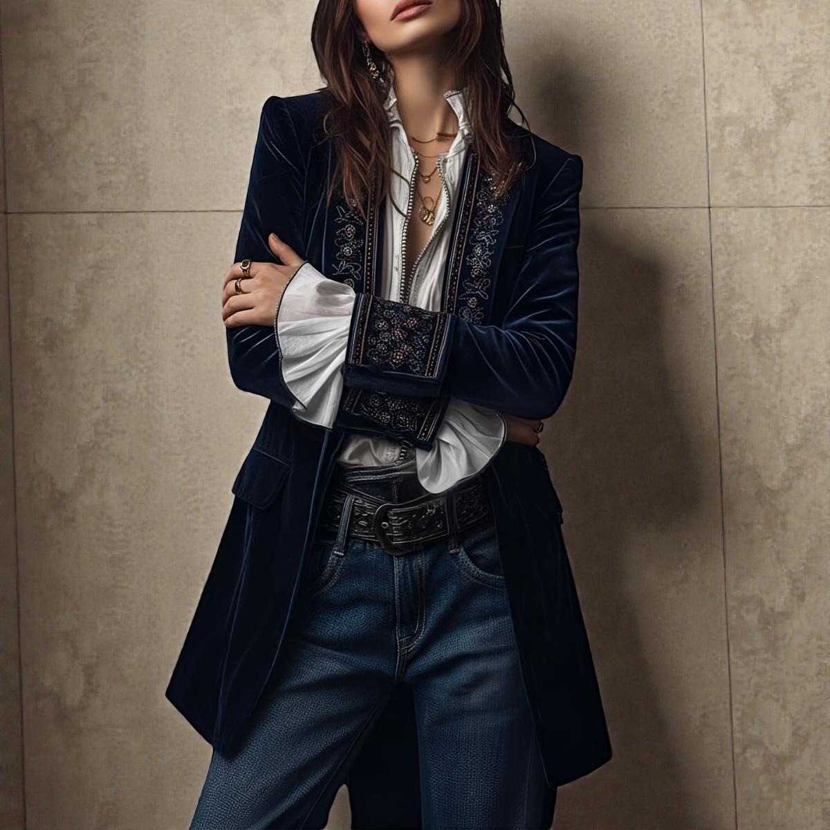 Nuria | Chaqueta elegante de terciopelo