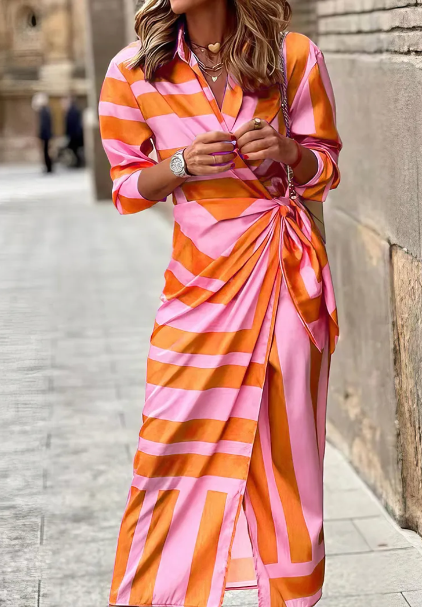 Amelia | Vestido Cruzado Estampado