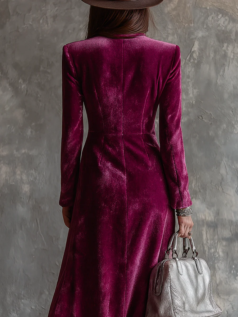 Victoria.Vestido blazer de terciopelo