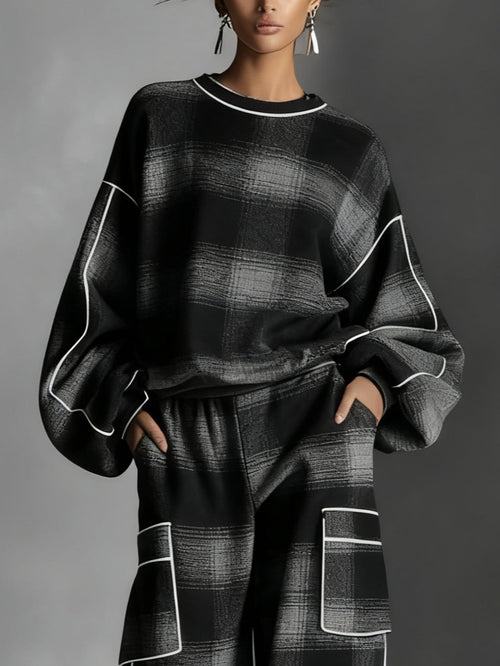 ASCEND | Conjunto Street Cuadros Negro y Gris