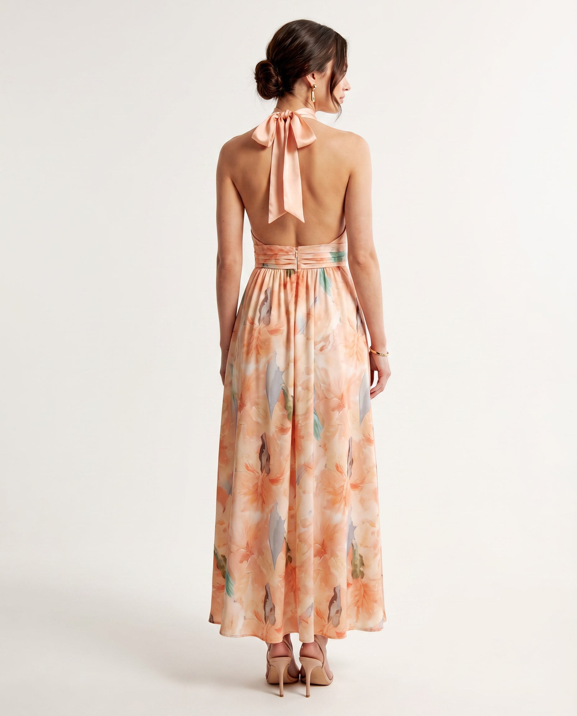 Valentina · Vestido Largo Halter Estampado