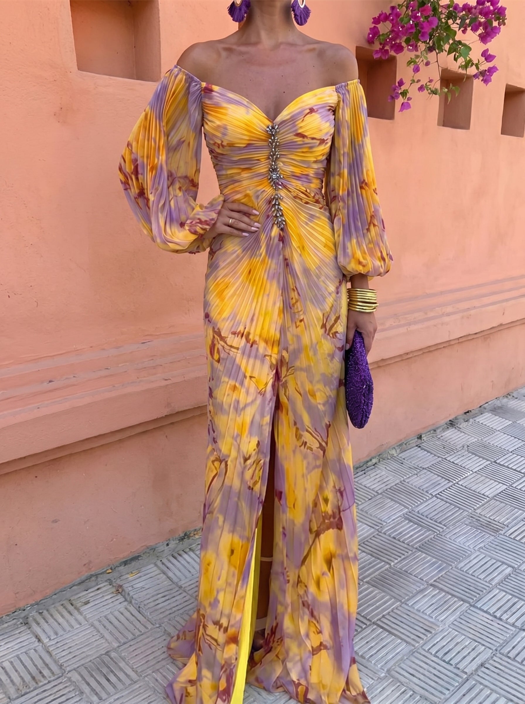 Kristin · Vestido Midi con Escote Profundo