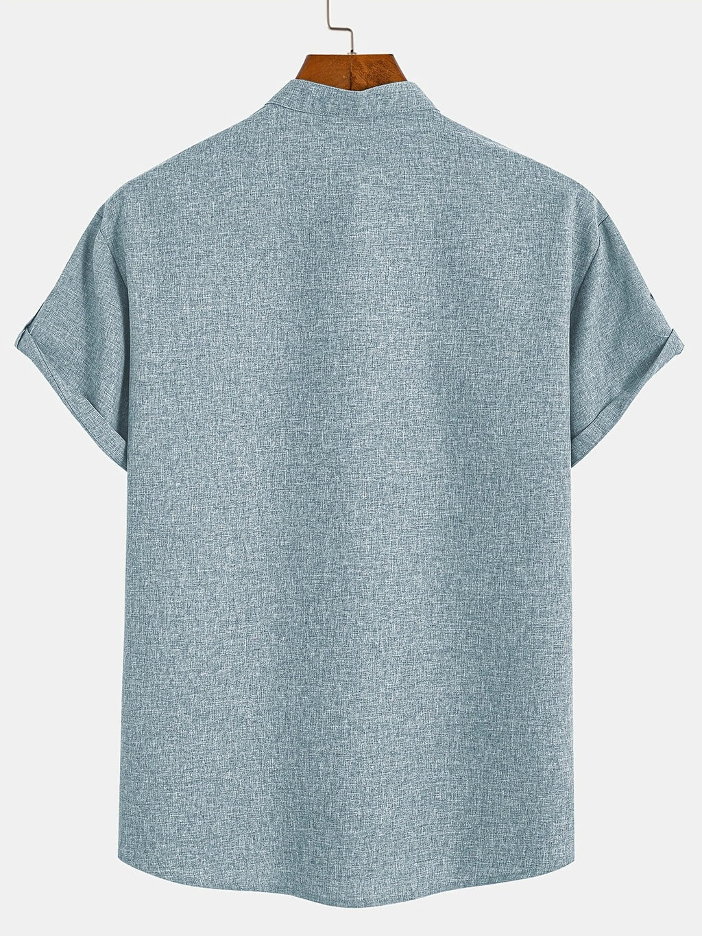 Adrián | Camisa elegante de manga corta con cuello mao