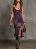 Selena | Vestido Boho Patchwork con Tirantes