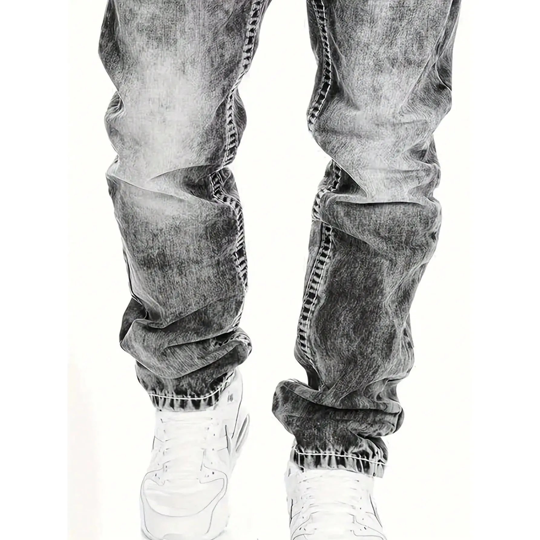 Kreative Stretch-Jeans für Herren, minimalistischer Stil, ideal für den Sommer, Emo-Stil