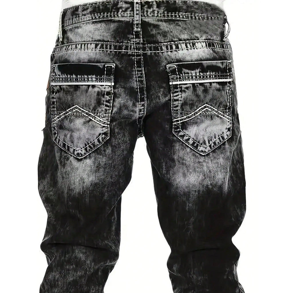 Kreative Stretch-Jeans für Herren, minimalistischer Stil, ideal für den Sommer, Emo-Stil
