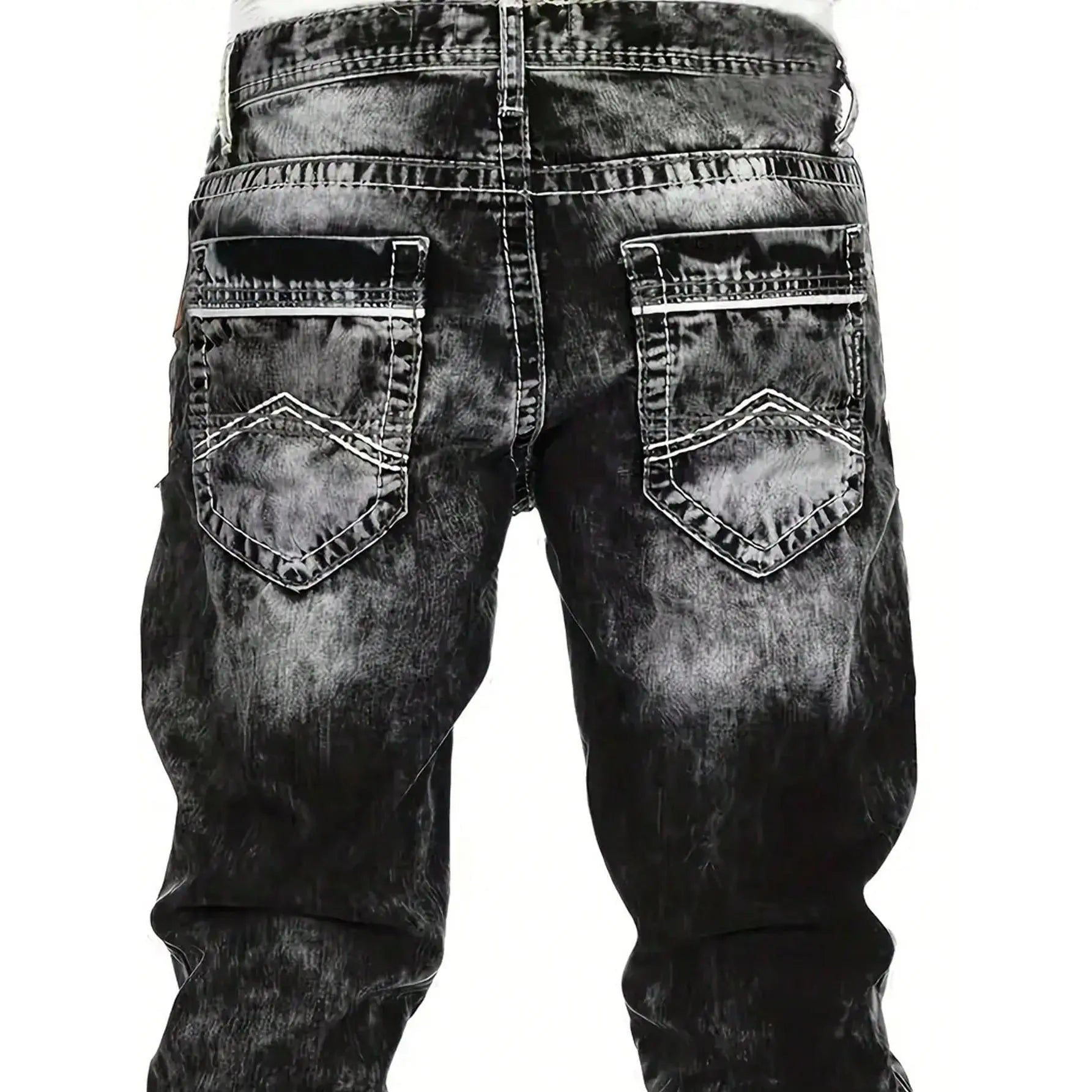 Kreative Stretch-Jeans für Herren, minimalistischer Stil, ideal für den Sommer, Emo-Stil